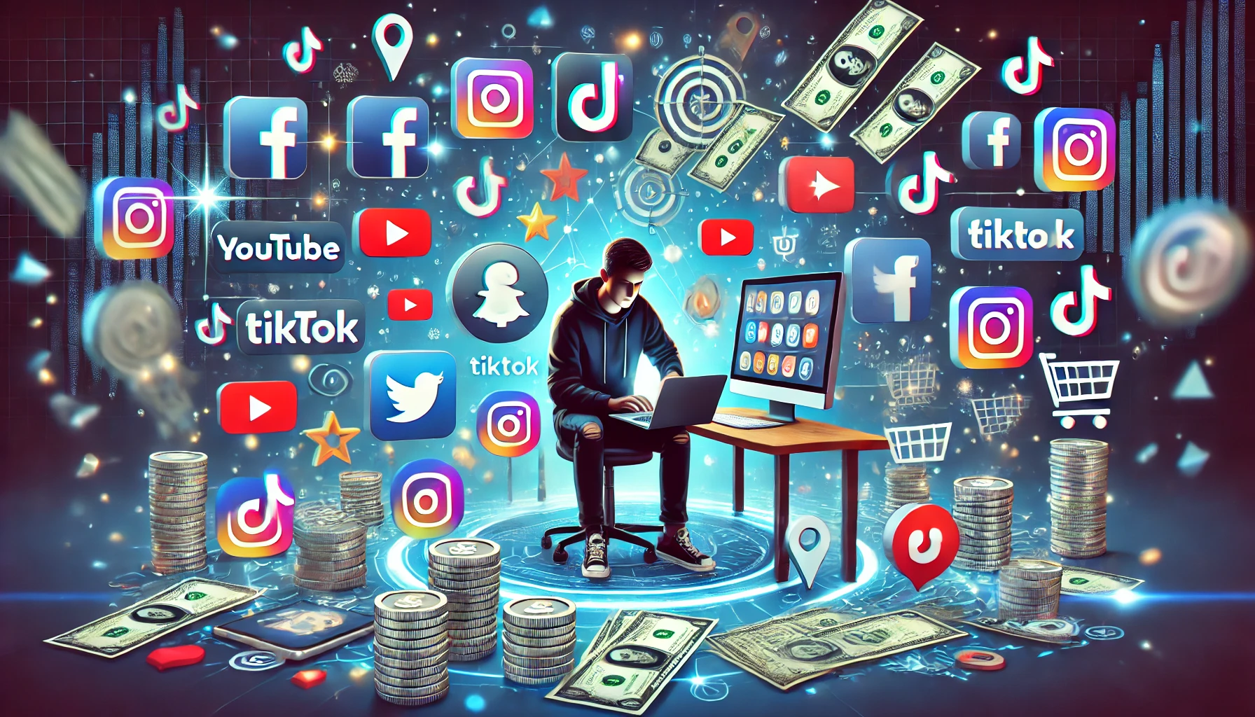 Ilustrasi cara Monetisasi Media Sosial