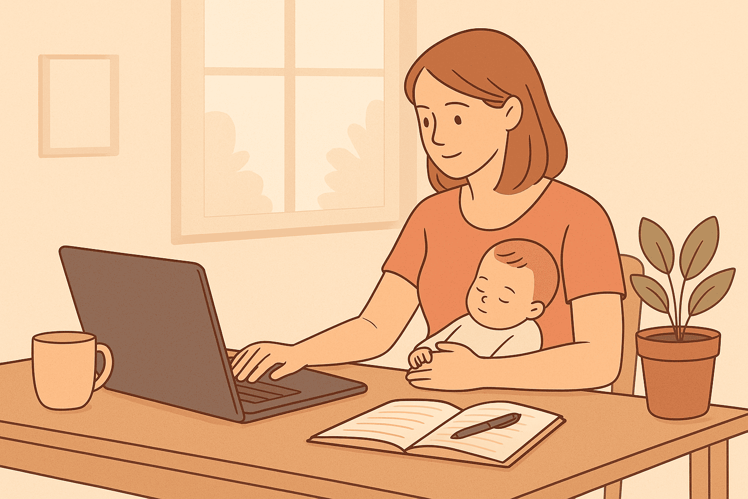 ILustrasi Bisnis Mandiri untuk Ibu Rumah Tangga
